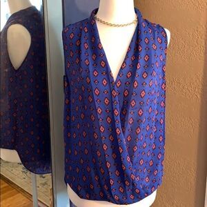 Zara Blue Sleeveless Blouse Size XS